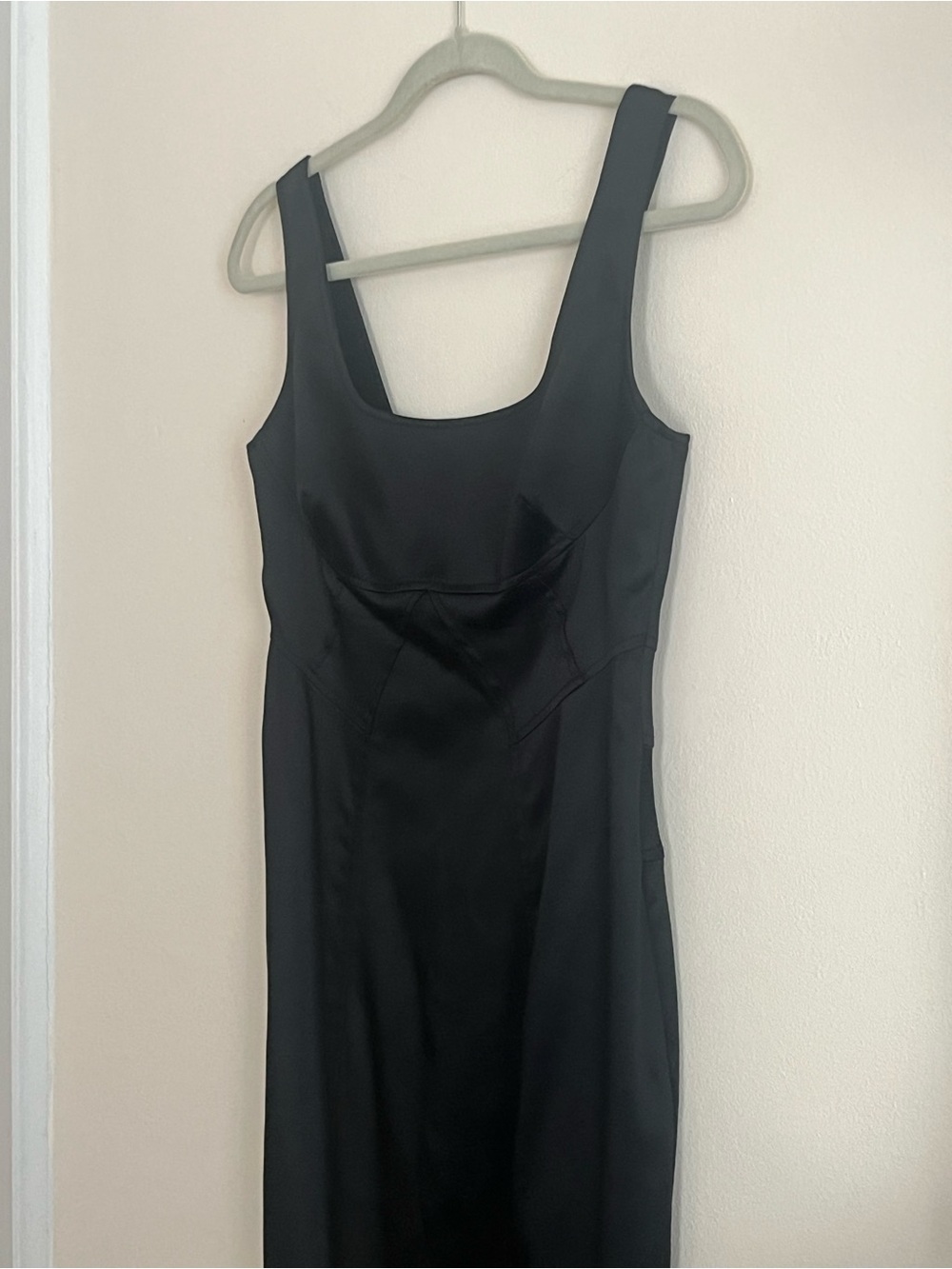 Calvin Klein Classic Black Sleeveless Dress Satin